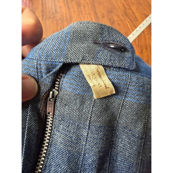 VTG Pendleton Wool Turnabout Reversible Skirt Womens SZ W24" L 30" Blue/Green XS - Picture 10 of 10